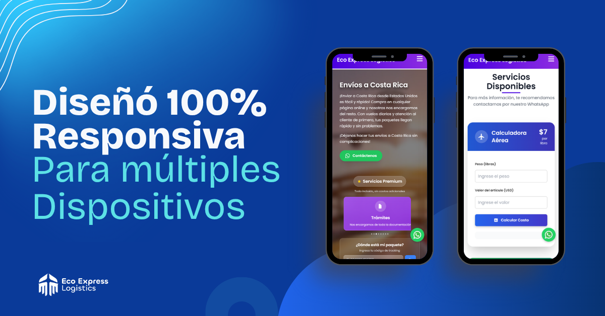 Página principal con hero section corporativo