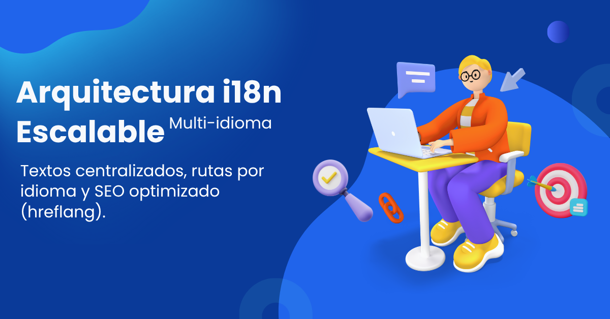 Diseño web desde cero con arquitectura i18n escalable y componentes modulares